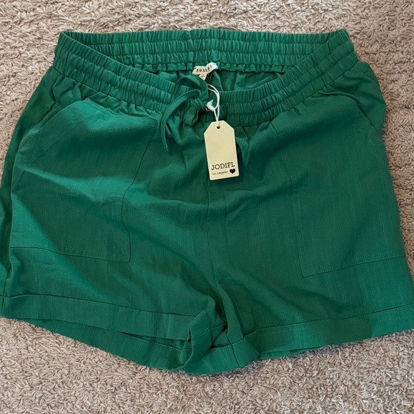 JODIFL Pants - JODIFL Emerald Green Women's Cargo Shorts